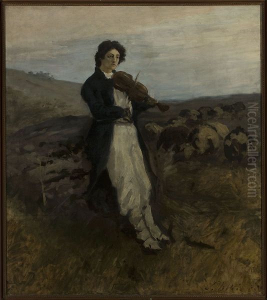 Modrzejewska as a fiddler - view 1