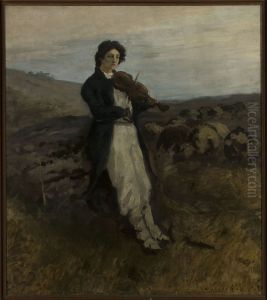 Modrzejewska as a fiddler Modrzejewska as a fiddler