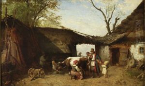 In the farmyard by Aleksander Kotsis