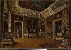Interior of the royal bedroom at the Wilanow Palace by Aleksander Gryglewski