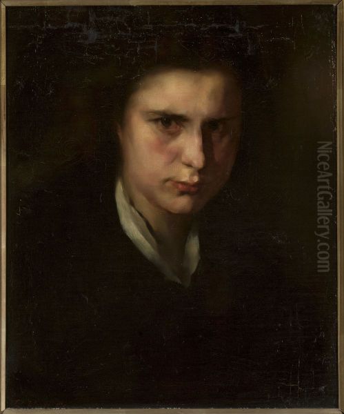 Study of a female head - view 1