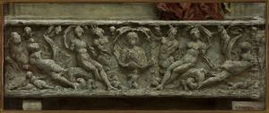 Fragment eines Sarkophags aus dem Palazzo Giustiniani in Rom
