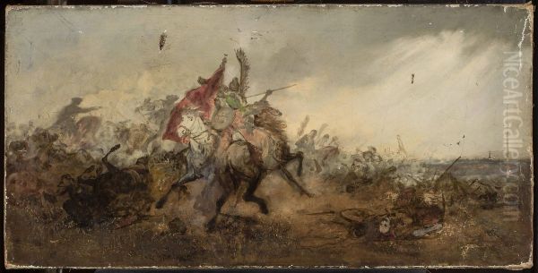 Battle of Vienna, sketch - view 1