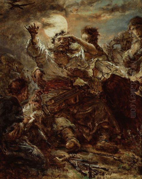Sketch for the painting "Wernyhora" - view 1