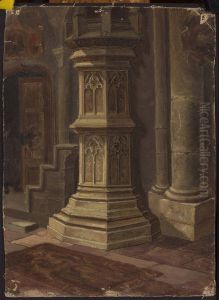 Gothic pillar indoors