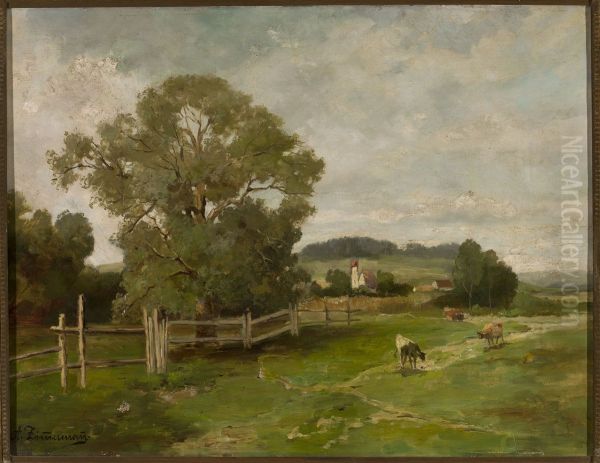 Landscape with cows - view 1