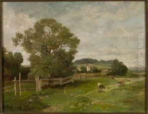 Landscape with cows Landscape with cows