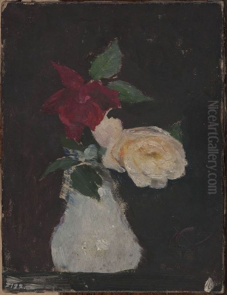 Roses in a vase - view 1