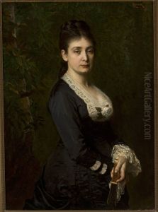 Portrait of Mina Fajans (1841-1933) by Leopold Horovitz