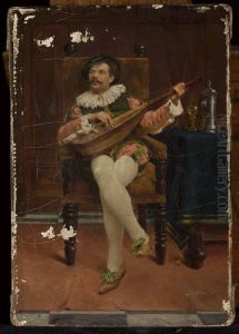 Lutenist by Wincenty Trojanowski
