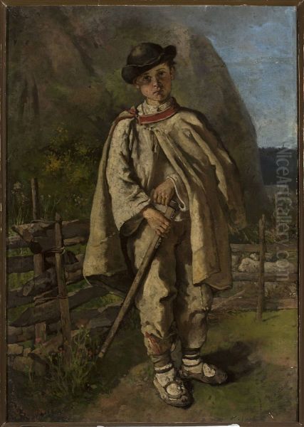 Portrait of a Highlander boy - view 1