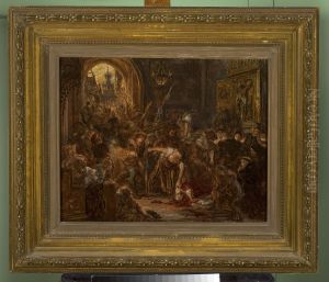 Death of Teczynski in the Franciscan church by Jan Matejko