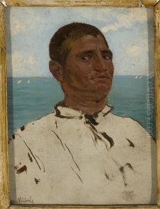Man against the sea - Sudanese by Jozef Chelmonski