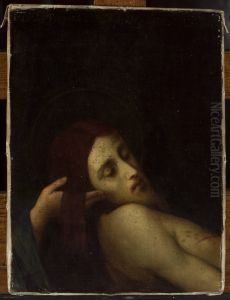 Head of Christ - Pieta fragment by Pantaleon Szyndler