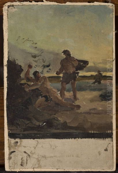 Brother robbers, sketch for a painting - view 1