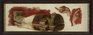 Sketches of a mummy and hands - Studies for "Allegory of Science" by Henryk Rodakowski