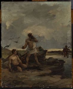 Brother robbers, sketch for a painting by Jan Ciaglinski