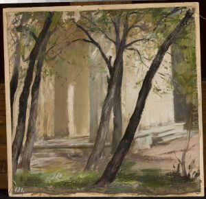 Garden of the Academy of Fine Arts in Petersburg by Jan Ciaglinski