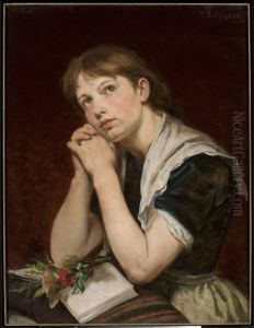 Girl with a book by Emilia Dukszynska-Dukszta