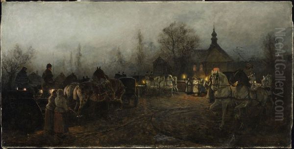 Wedding in the evening - view 1