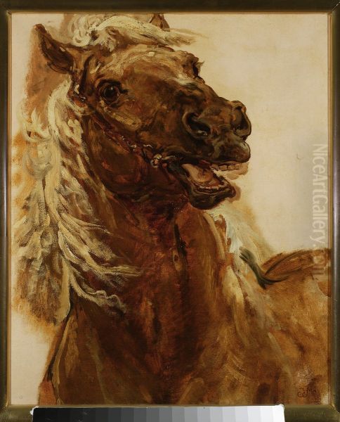 Sketch of horse's head for the painting "Zamoyski at Byczyna" - view 1