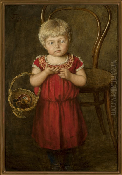 Portrait of Ela with a basket - view 1