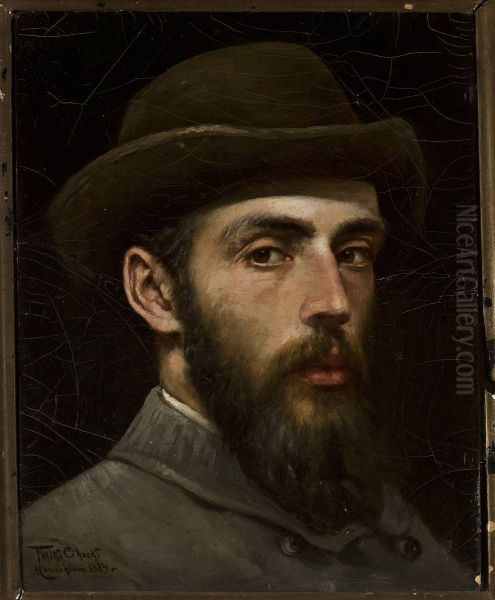Self-portrait in a hat - view 1