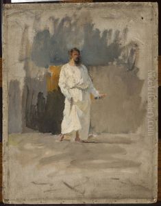 Study of Christ for the painting "Pool of Siloam" by Jan Ciaglinski