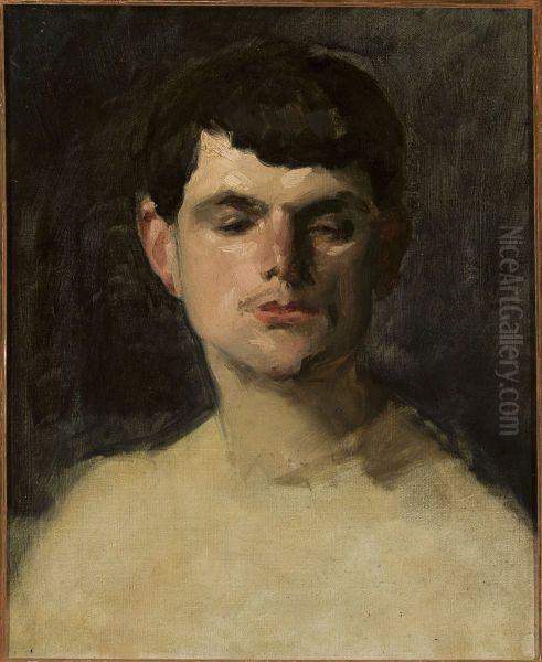 Study of a male head - view 1