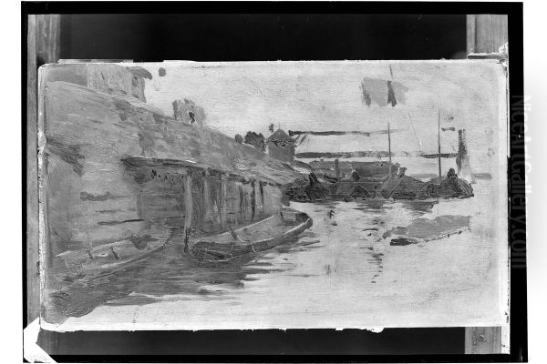 Sand workers, sketch - view 1