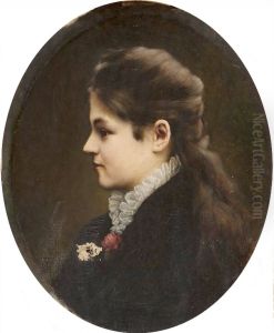 Portret kobiety z profilu by Stanislaw Heyman
