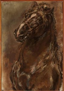 Study of horse's head for "The Maid of Orleans" by Jan Matejko