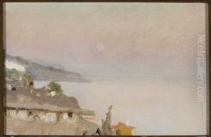 Moonlit evening in Yalta. From the journey to Crimea
