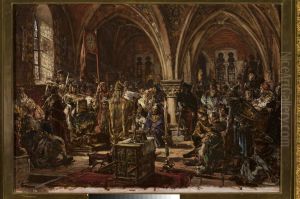 The First Parliament in Leczyca, from the series "History of Civilization in Poland"