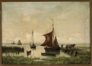 Sail boats at the lakeside