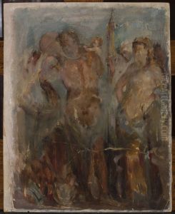 Copy of a Pompeii fresco in Naples by Jan Ciaglinski