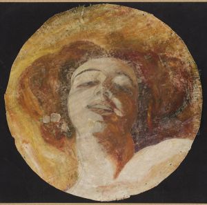 Head of a red-haired woman by Franciszek Zmurko