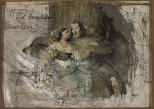 Kazimierz and Esterka (?) by Franciszek Zmurko