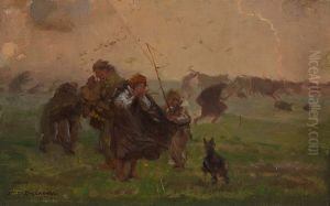 Before the storm, sketch for the painting "Storm"