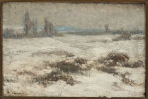 Winter landscape by Henryk Weyssenhoff