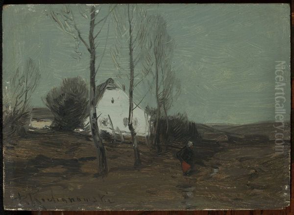 Landscape with a cottage - view 1