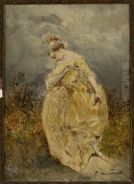 Woman in the garden - view 1