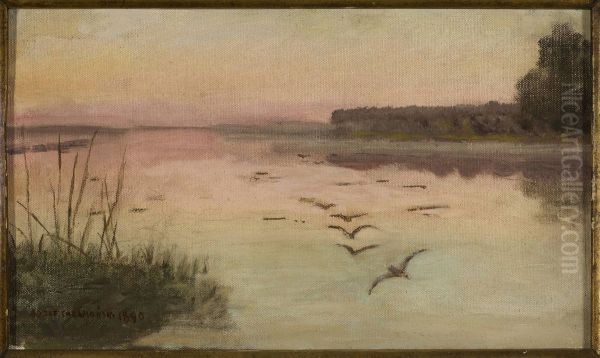 Lake at dusk - view 1