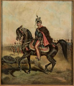Prince Jozef Poniatowski on the "Szuma" mare from Sanguszka stud farm by Juliusz Kossak