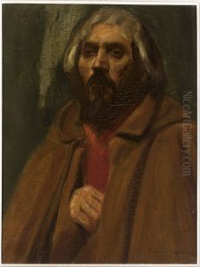 Portrait of a peasant by Jozef Chelmonski