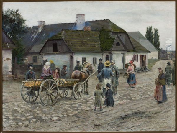 Street in Siennica - view 1