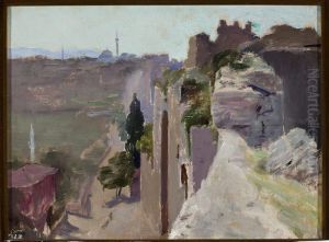 Justinian's wall. From the journey to Constantinople by Jan Ciaglinski
