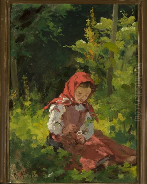 Girl in a forest - view 1