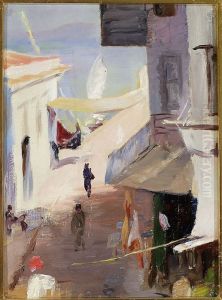 Alleyway in the port by the harbour. From the journey to Constantinople by Jan Ciaglinski