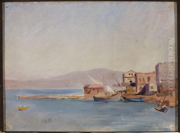 Harbour - study. From the journey to Constantinople - view 1